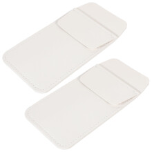 2 Pcs Pocket Pencil Case Portable The Office Supplies Leakproof Storage Bag Nurse White Pu