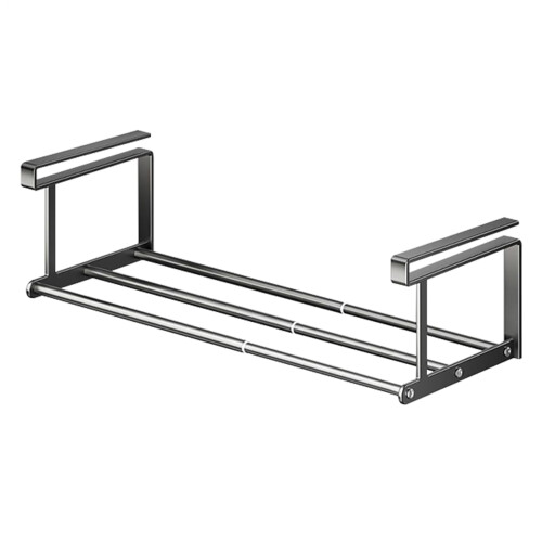 Under Shelf Storage Basket with Adjustable Width, Telescopic Under Desk Organizer for Kitchen Bathroom Closet