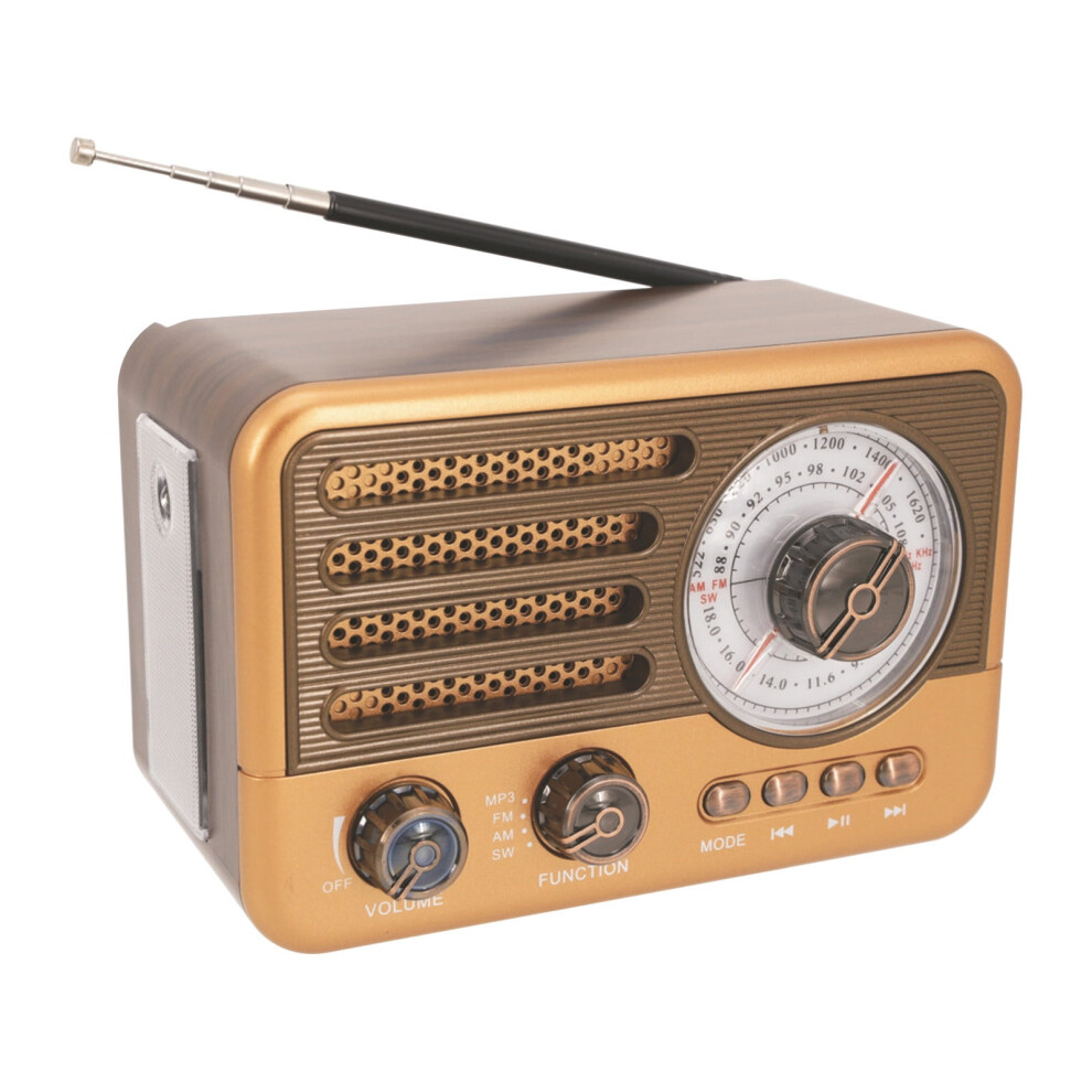 Valseel Wooden Retro Wireless Bluetooth Speaker Mobile Phone Card Outdoor Audio Mini Subwoofer Fm Radio Flashlight 9004841021386