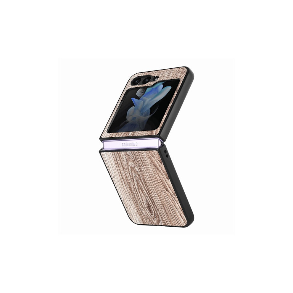 Wood Texture Case For Compatible With Samsung Galaxy Z Flip5 5G Gray 9004841022598