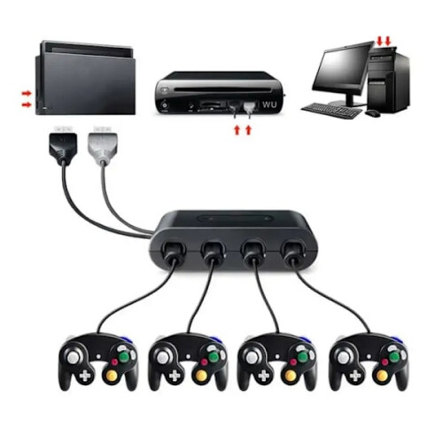GameCube Controller Adapter to USB Compatible with Switch / PC / Wii / Wii U 2