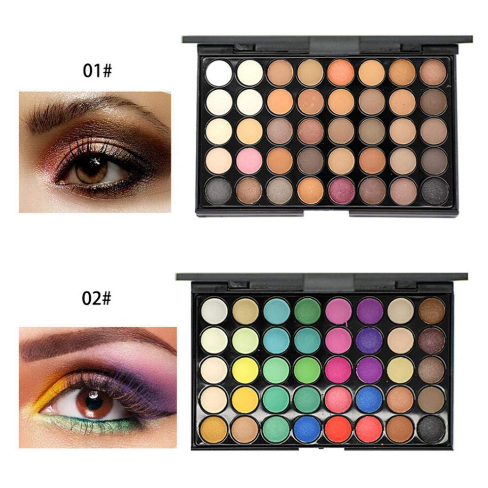 40 Colors Matte and Glitter Eyeshadow Palette Long Lasting Soft Blendable Shades