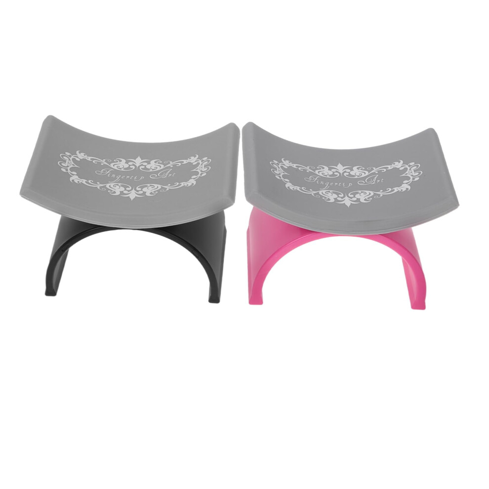 2PCS Nail Arm Rest Ergonomic Silicone Manicure Hand Pad U Shaped Wrist Support for Nail Art