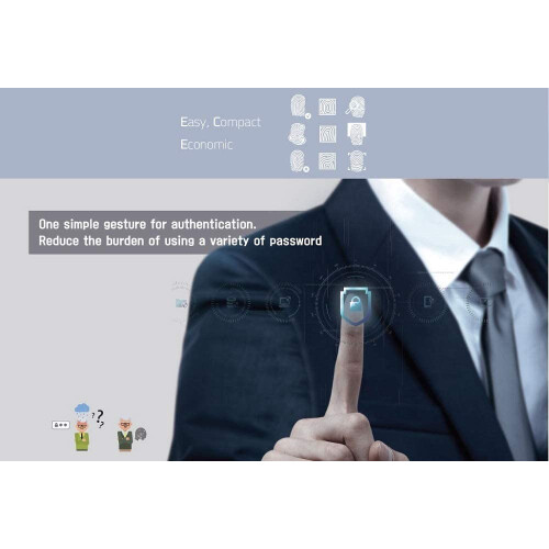 EzFinger Fingerprint USB Key for Windows 7, 8, 8.1 & 10, Windows Hello, File encryption, Folder Lock, Biometric 1