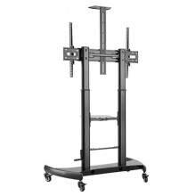 Supporto TV - GEMBIRD - 10002 - Regolabile in altezza - Ruote - Acciaio nero