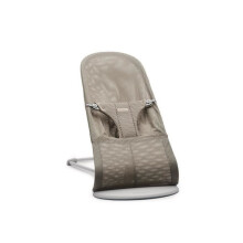 Transat Bliss - BABYBJÖRN - Hellgrauer Rahmen - Netz - Grau-beige - Faltbar - Evolutiv - Baby