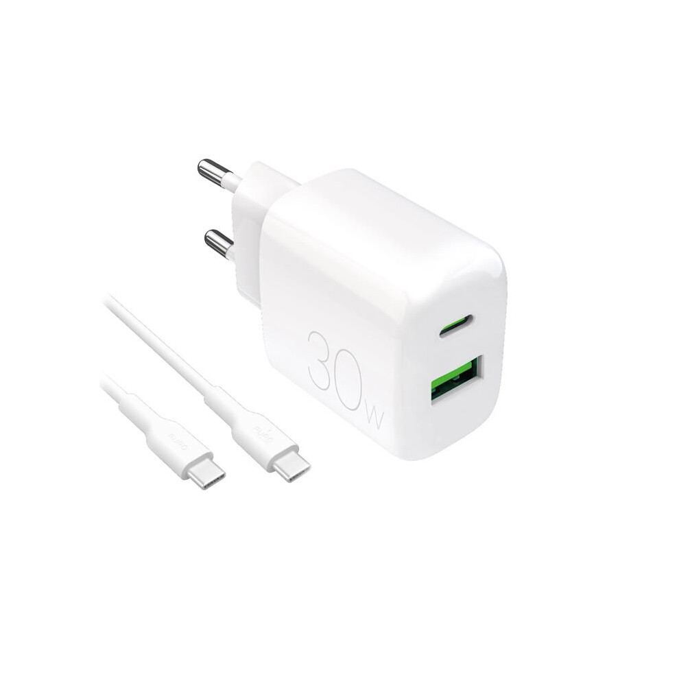 Oem Usb-A/Usb-C-Wandladegerät Mit 30 W Und 1,2 M Langem Usb-C-Kabel – Weiß - Bild 5