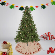 Liquidation de Noël : Jupe de sapin tricotée Karymi, décorations de Noël non tissées, compatible avec toutes les tailles de sapin - Offre du