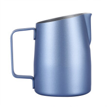 Tasse mousseuse à lait en acier inoxydable durable, idéale pour la cuisine, les hôtels et les fêtes (bleu)