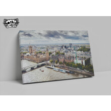 Wunderschöner Himmelsblick auf London, Vereinigtes Königreich, mit Big Ben – Leinwanddruck – Full House (12″16″)