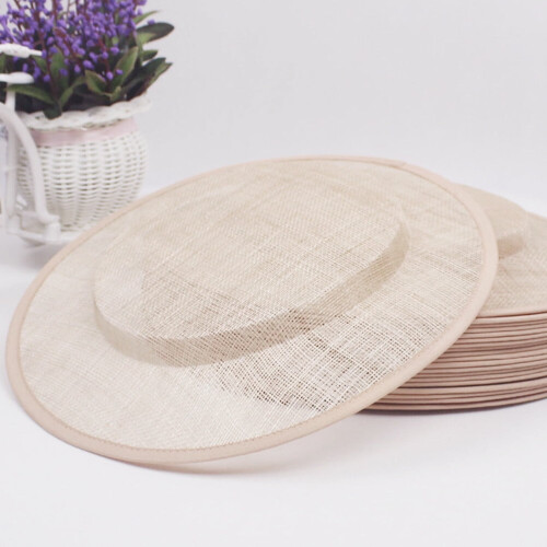 Sinamay Hat Base for Fascinator DIY (Apricot) 2