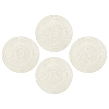 4 Pcs Place Mats for Table Placemats Decor Desk Topper Round Insulated Dinner Cotton Yarn