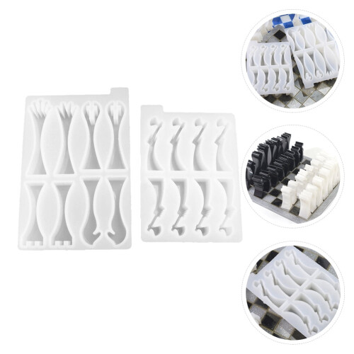 Ease Chess DIY Crafts2 st 3D-hartsschackpjäser silikonformar 1