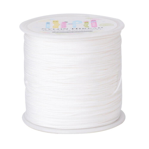 1 Rolla Snáithe Níolóin Bán 0.8mm 98.43 slat/rolla (90m/rolla) 2