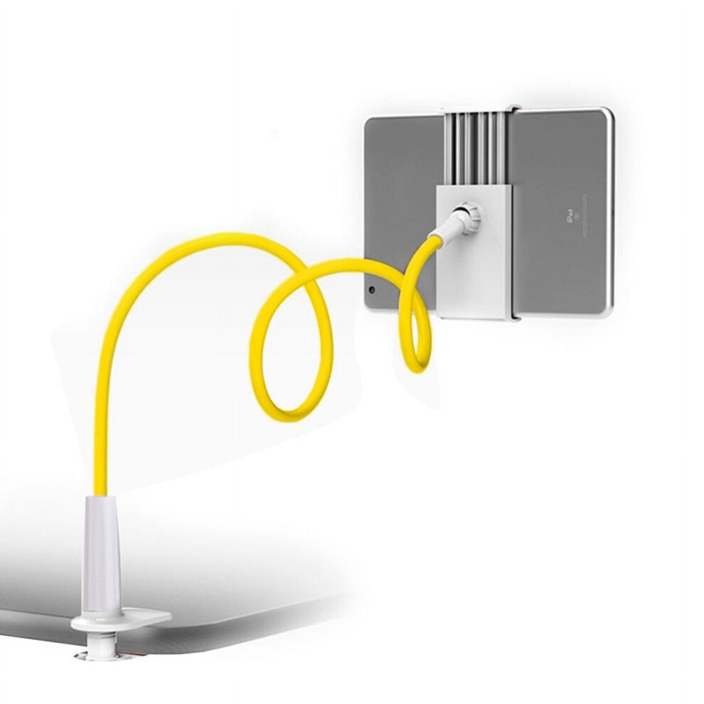Gooseneck Phone Holder For Bed - Flexible 360 Adjustable Clamp Clip, Overhead Cell Phone Mount Stand For Desk, Yellow 9423501384522