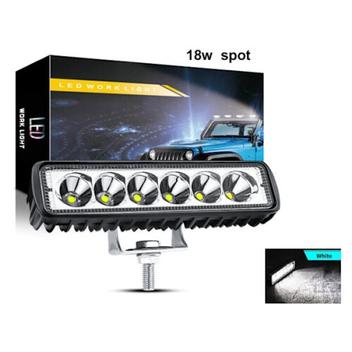 Φως εργασίας LED18w - φως οπισθοπορείας - spot12 -24V Spot mini led λάμπα μαύρη