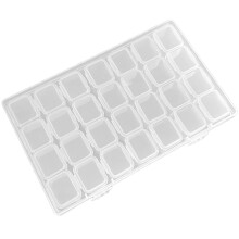 Cutie de depozitare mini transparentă Eease cu capac cu balamale pentru bijuterii și dopuri de urechi