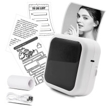 JunYeShi Student Pocket Printers small portable wireless Bluetooth thermal photo label printers, convenient for on the go printing