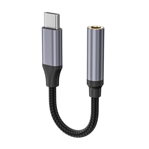 Hovedtelefoner til computer 2 stk. adaptertilbehør USB til 3,5 mm jackstik lydtilbehør runde 2