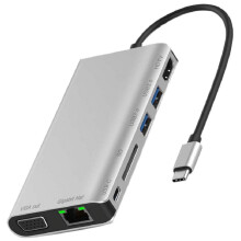 Type-C Docking Station to HDTV+VGA+USB3.0+SD+Gigabit LAN+PD Type-C Docking Station