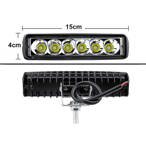 Φως εργασίας LED18w - φως οπισθοπορείας - spot12 -24V Spot mini led λάμπα μαύρη 1