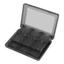 28-in-1 PP plastic opbergdoos voor gamekaarten en cartridges, compatibel met Nintendo 3DS DSL DSI LL, zwart.