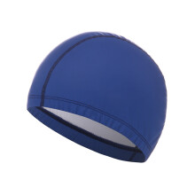 Bonnet de bain indéformable en similicuir, unisexe, haute élasticité, finitions soignées, pour un usage quotidien - Bleu foncé