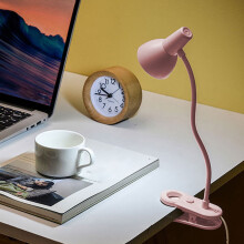 Lampe de lecture rechargeable à pince pour lit, 3 niveaux de luminosité, col flexible, 16 LED pour protéger les yeux - 1 pièce