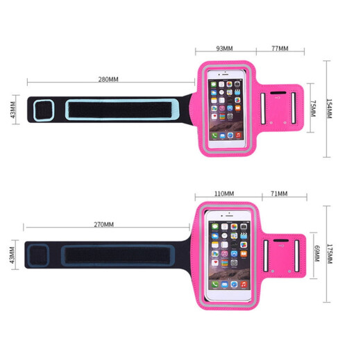 Capa de celular LIMEI de 6 polegadas com braçadeira, porta-chaves e compartimento para cartões, compatível com iPhone 13/12/11/XG e Galaxy S20, 2