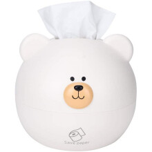 Couvercle de boîte à mouchoirs, couvercle de boîte à mouchoirs avec base, motif ours de dessin animé, couvercle décoratif moderne pour salle de