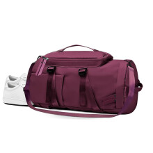 3-i-1-reisebag for kvinner og menn, stor treningssportbag med sko- og våtrom, helgerryggsekk for yoga, camping, svømming (fiolett)