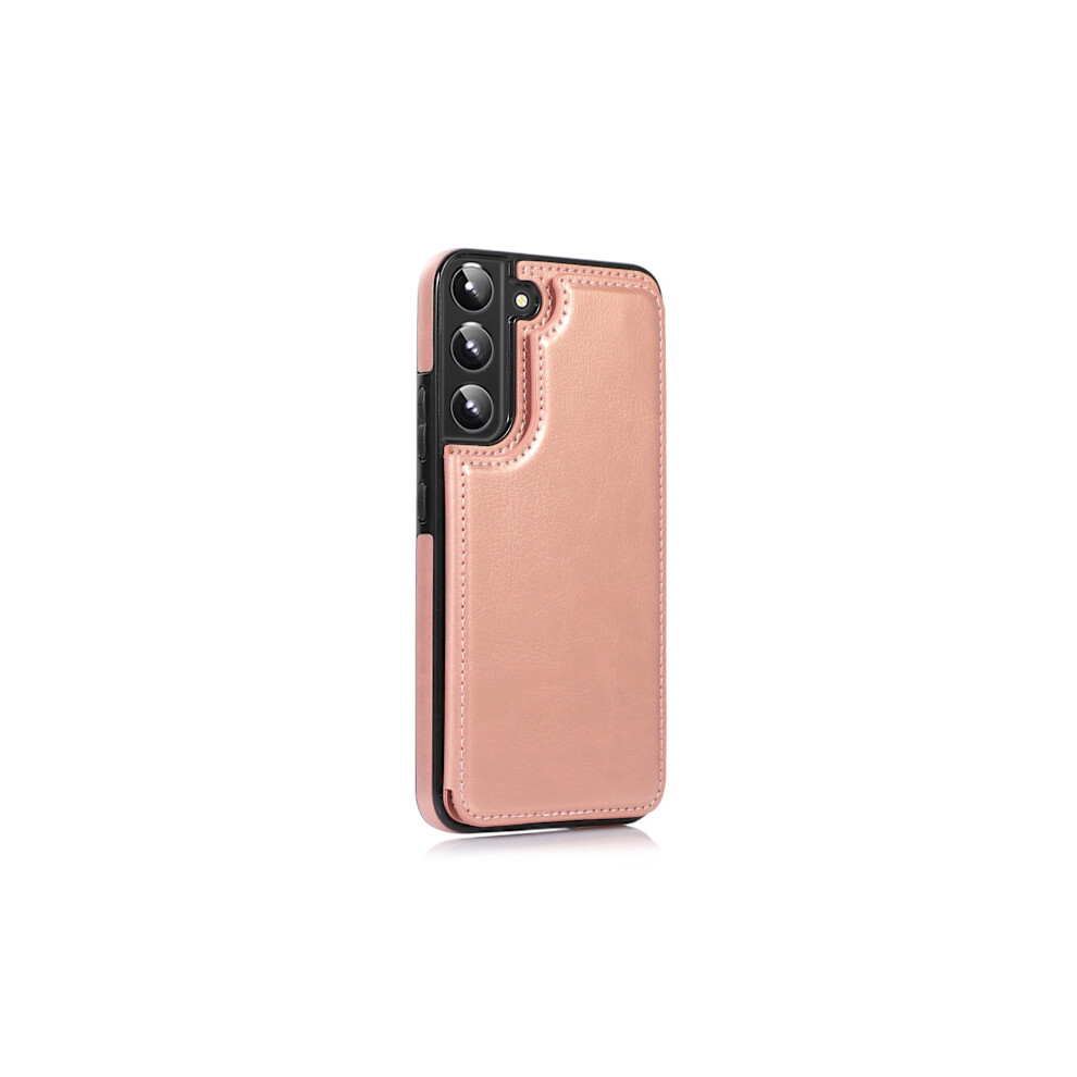 Compatible With Samsung Galaxy S22 - Stylish Case With Card Holder Rose Gold 9423501386229