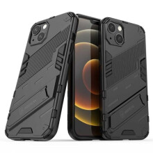 Ag luí le Cás iPhone15 le Seasamh Turraing-dhíonach ThinArmor V2Black
