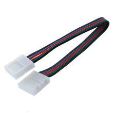 5x LED PCB-kontaktadapter, 4-pinners for 5050 enfarget og RGB-stripe, 10 mm bred