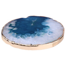 1Pc Agate Stone Coaster Geometric Round Creative Mug Pad Heat Insulation Coaster