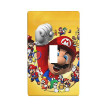 Aranyos rajzfilm Super Mario fénykapcsoló fedél dekoratív, egysávos, egyetlen kapcsolóval ellátott fali lemez otthoni hálószoba
