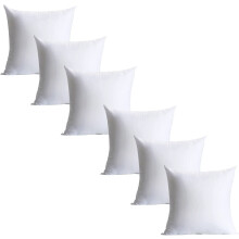 Coussins de 40 x 40 cm (lot de 6) - Doublure hypoallergénique en microfibre brossée - Garnissage en fibres synthétiques - Coussin carré décoratif