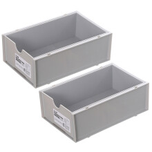 Organizador de Maquiagem FNGZ - Caixa Organizadora de Plástico para Escritório/Mesa - Cinza