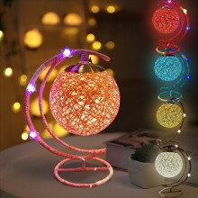 Lampe décorative en fer Kiplyki (Offre éclair), lampe de table LED à piles avec lumière chaude, design en fil enroulé pour une chambre de