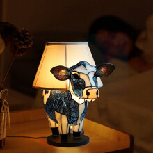 Lampe de chevet lumineuse en résine Fankiway en forme de veau, décorations de table, articles ménagers en liquidation