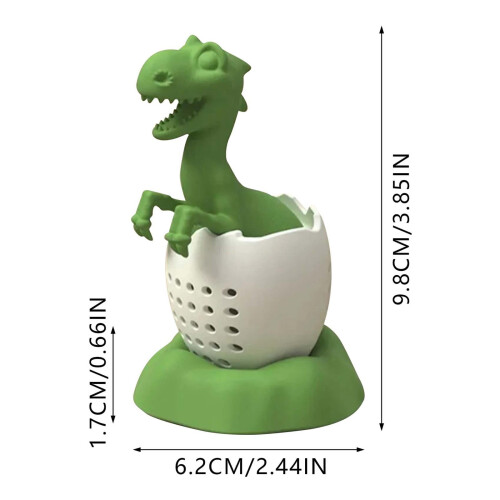 Σετ τσαγιού Dinosaur Baby Tea Leak, φακελάκι τσαγιού σιλικόνης, σουρωτήρι τσαγιού Dinosaur Baby 2