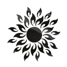 XIUH Stickers muraux décoratifs pour la maison, autocollant mural miroir soleil, fond de salon/chambre, décoration intérieure, autocollant mural
