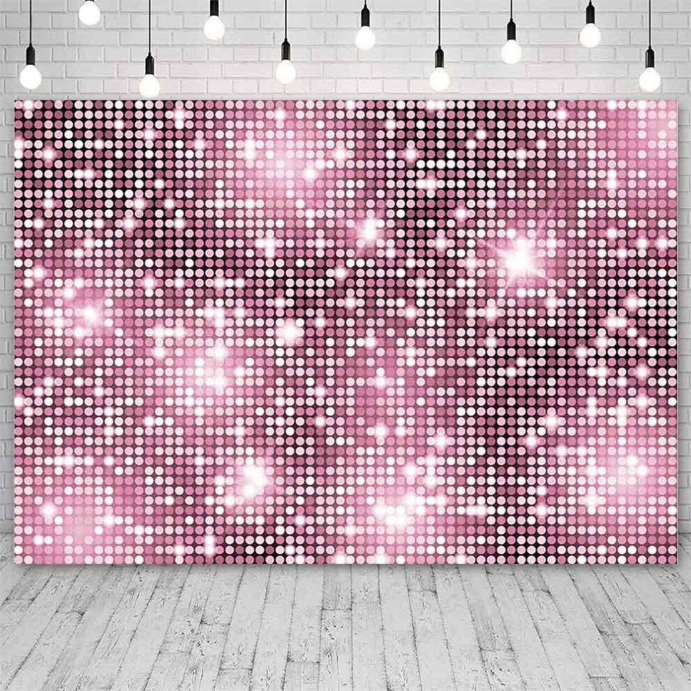 7X5ft Rose Backdrop Disco Party Decorations Glitter Birthday Wedding Party Photo Background For Photography 70S Gold 9423501385017