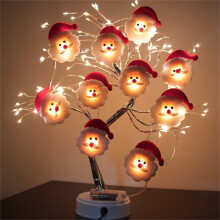 Guirlande lumineuse LED Yonrjhukm pour bonhomme de neige, sapin de Noël, décoration de fête, lanterne