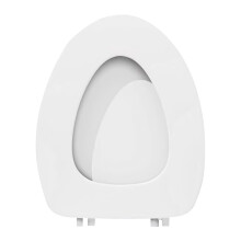 PRINxy Weicher, länglicher Vinyl-WC-Sitz, weicher Vinylbezug mit Komfortschaumpolsterung – passend für alle Standardgrößen – einfache