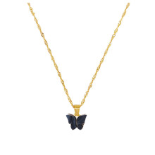 Halsketten für Damen, Halsketten & Anhänger, Anhängerschmuck, Schlüsselbeinschmuck, schlichte Halskette mit Anhänger, Kettenaccessoires, Acryl