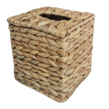 Gardenne tissuebox van waterhyacint, handgemaakte tissue-organizer, tissueboxhouder, handgeweven mand van waterhyacint, servettendispenser.