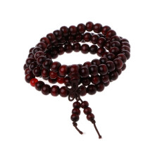 Brățară Buddha cu 108 mărgele de lemn, brățară budistă de rugăciune cu mărgele de 8 mm, multistrat