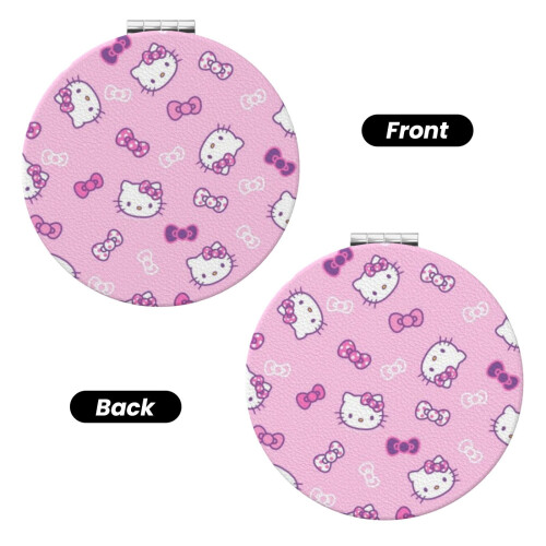 Καθρέφτης τσέπης Hello Kitty, φορητός μεγεθυντικός συμπαγής καθρέφτης μακιγιάζ 1