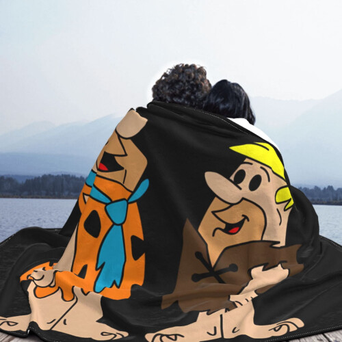 Μαλακή ζεστή κουβέρτα Flintstones Flannel για καναπέ, κρεβάτι, γραφείο - Εξαιρετικά απαλή 2